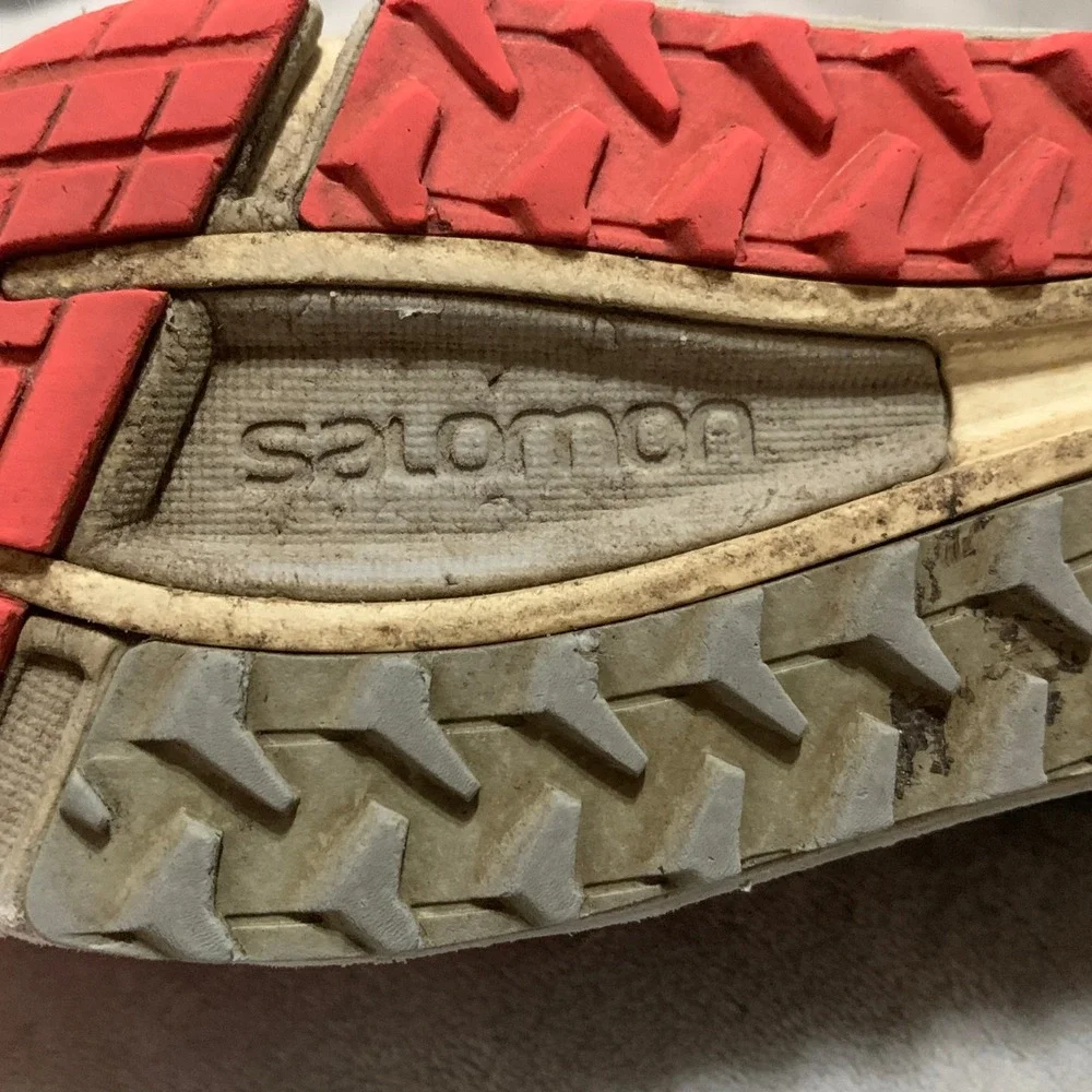 Salomon XR Crossmax Neutral Trail Running Shoes Red Grey Womens Size 10 Flaw